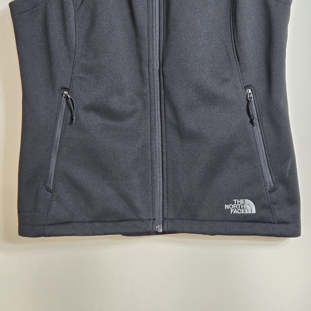 The North Face‎ Vest Womens Sz M Full Zip Sleeveless Black Advisory Board Logo - Picture 2 of 11